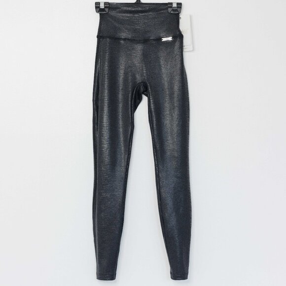 NWT BOMBSHELL SPORTSWEAR Python Shine Legging Black XS - Picture 2 of 7